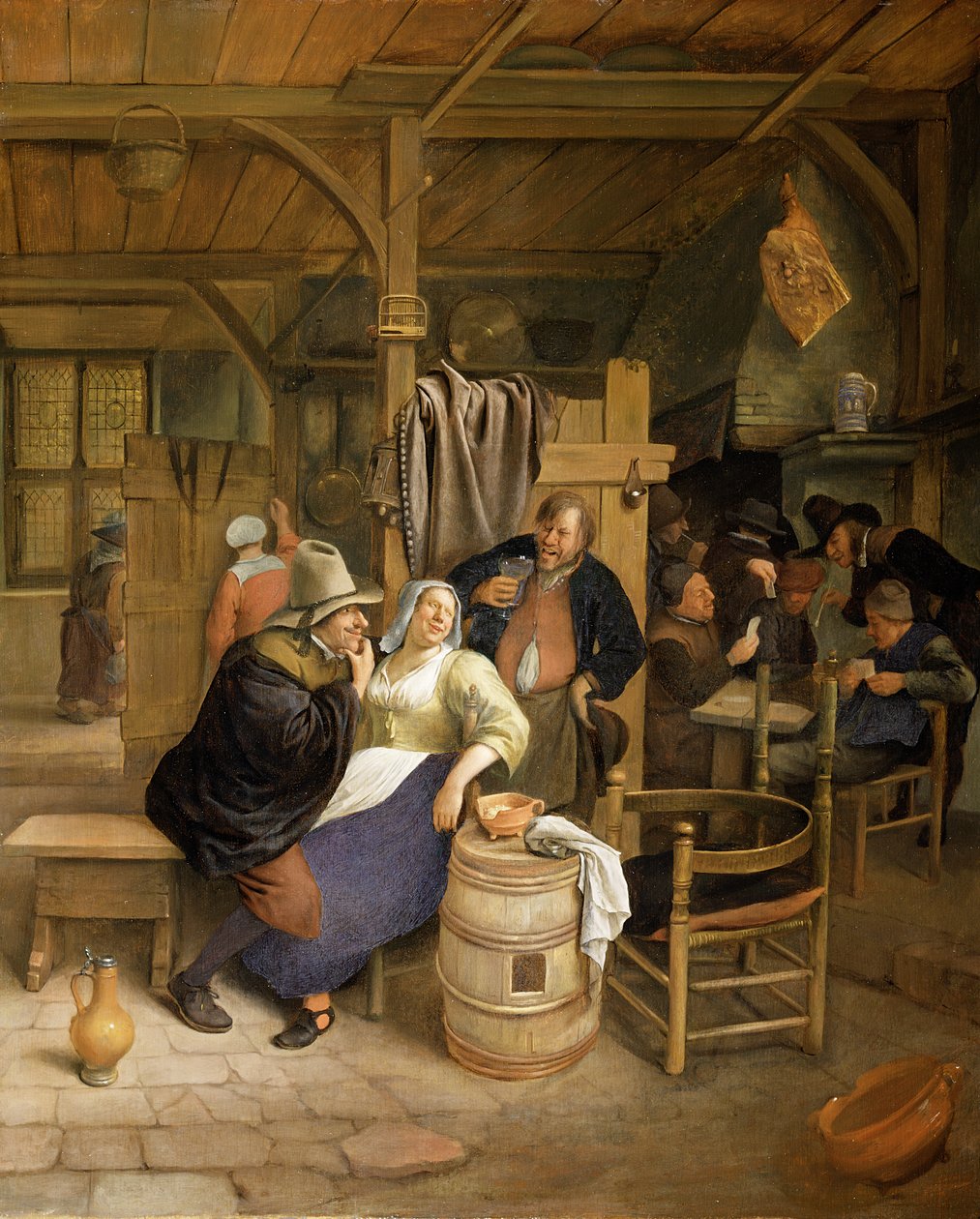 En krointeriør med kortspillere av Jan Havickszoon Steen