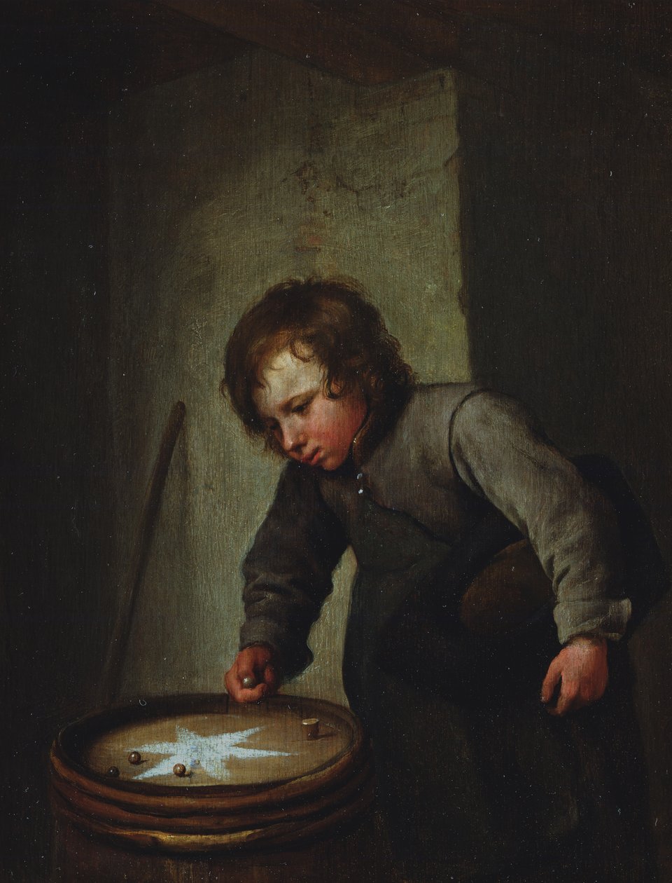 Gutt som leker med klinkekuler av Jan Havickszoon Steen