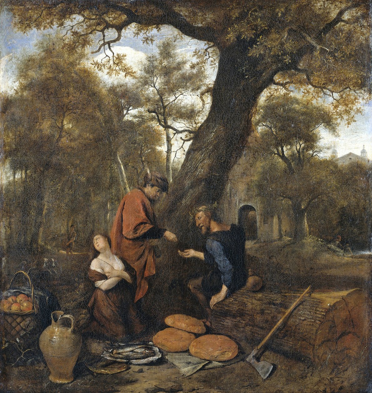 Erysichthon selger sin datter Mestra, 1660 av Jan Havickszoon Steen