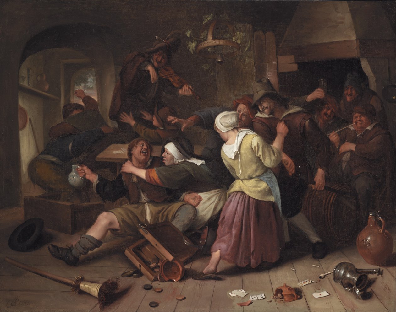 Gamblers krangel, ca. 1665 av Jan Havickszoon Steen