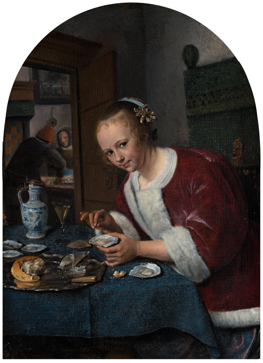 Jente som spiser østers, ca. 1658-1660 av Jan Havickszoon Steen