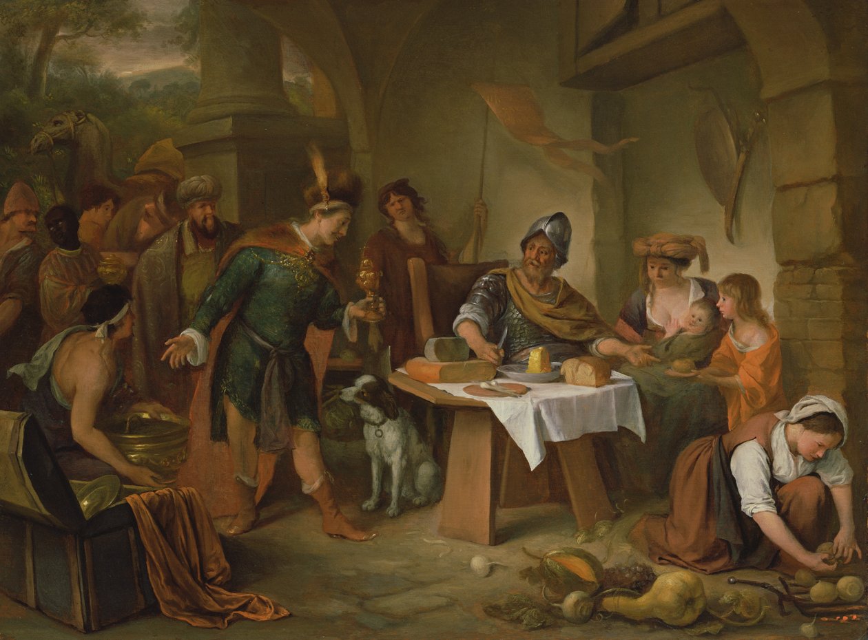 Manius Curius Dentatus og de samnittiske ambassadørene av Jan Havickszoon Steen