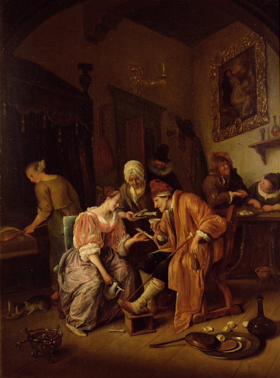 Syk gammel mann av Jan Havickszoon Steen