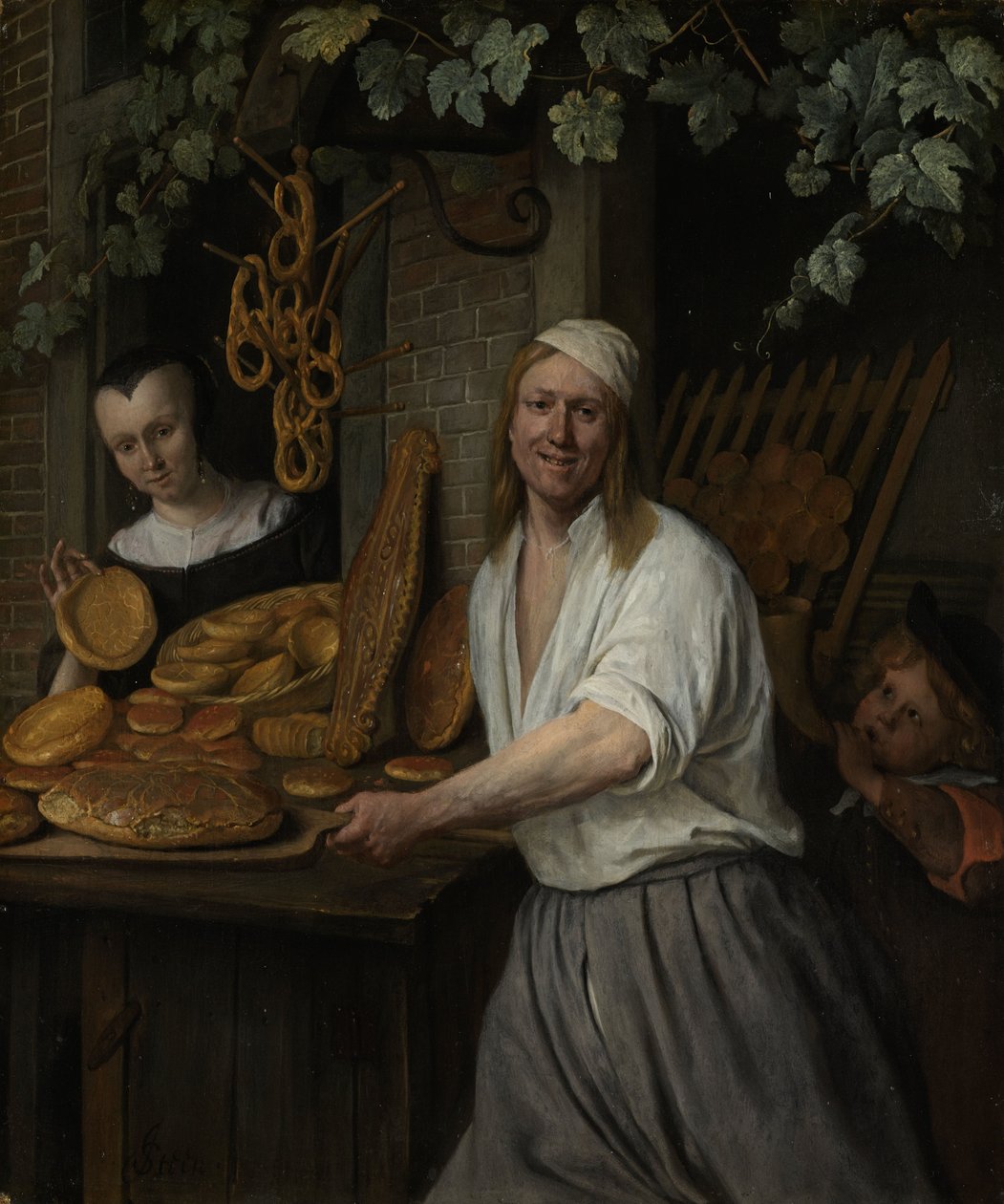 Bakker Arent Oostwaard og hans kone Catharina Keizerswaard, 1658 av Jan Havickszoon Steen