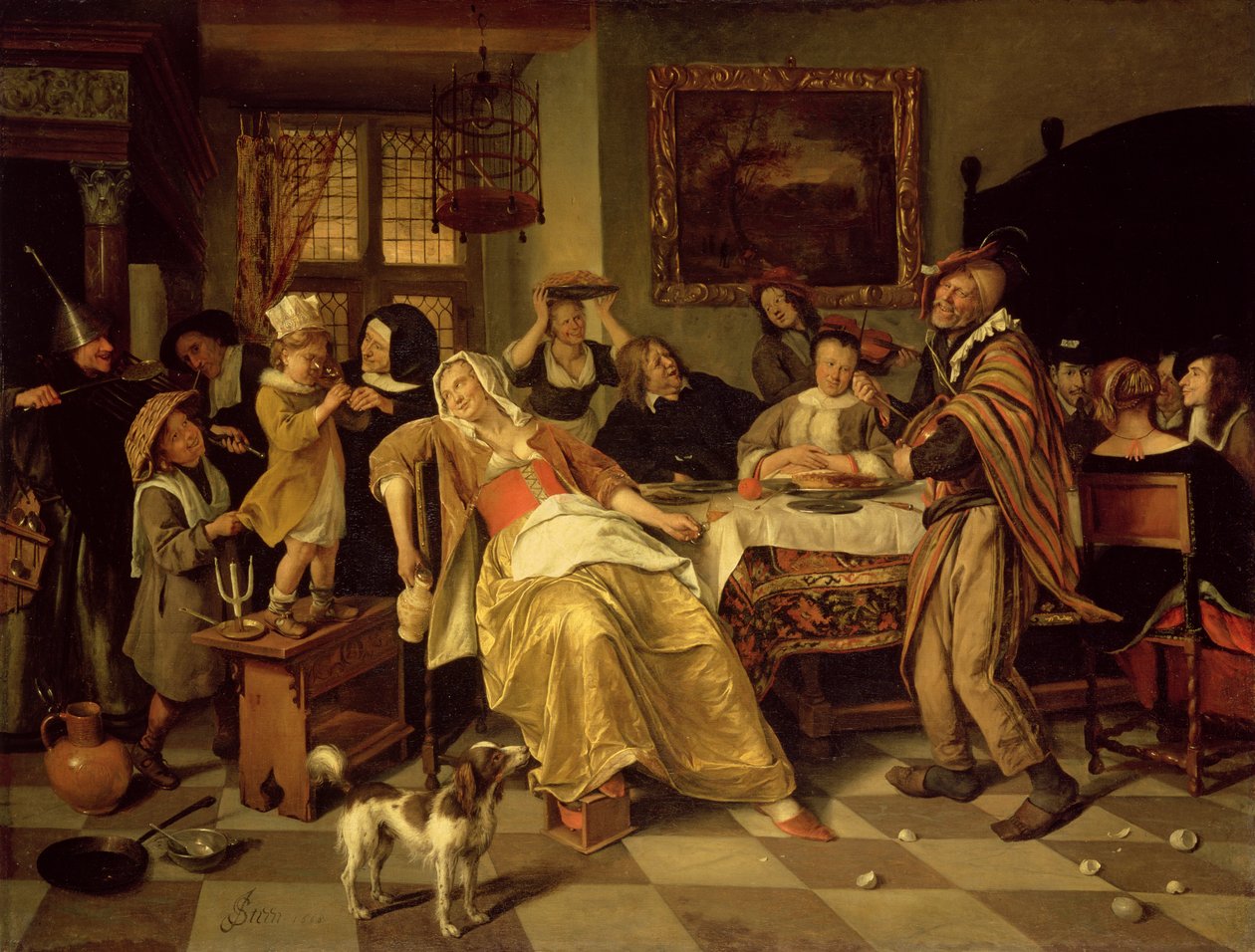Bønnefesten, 1668 av Jan Havickszoon Steen
