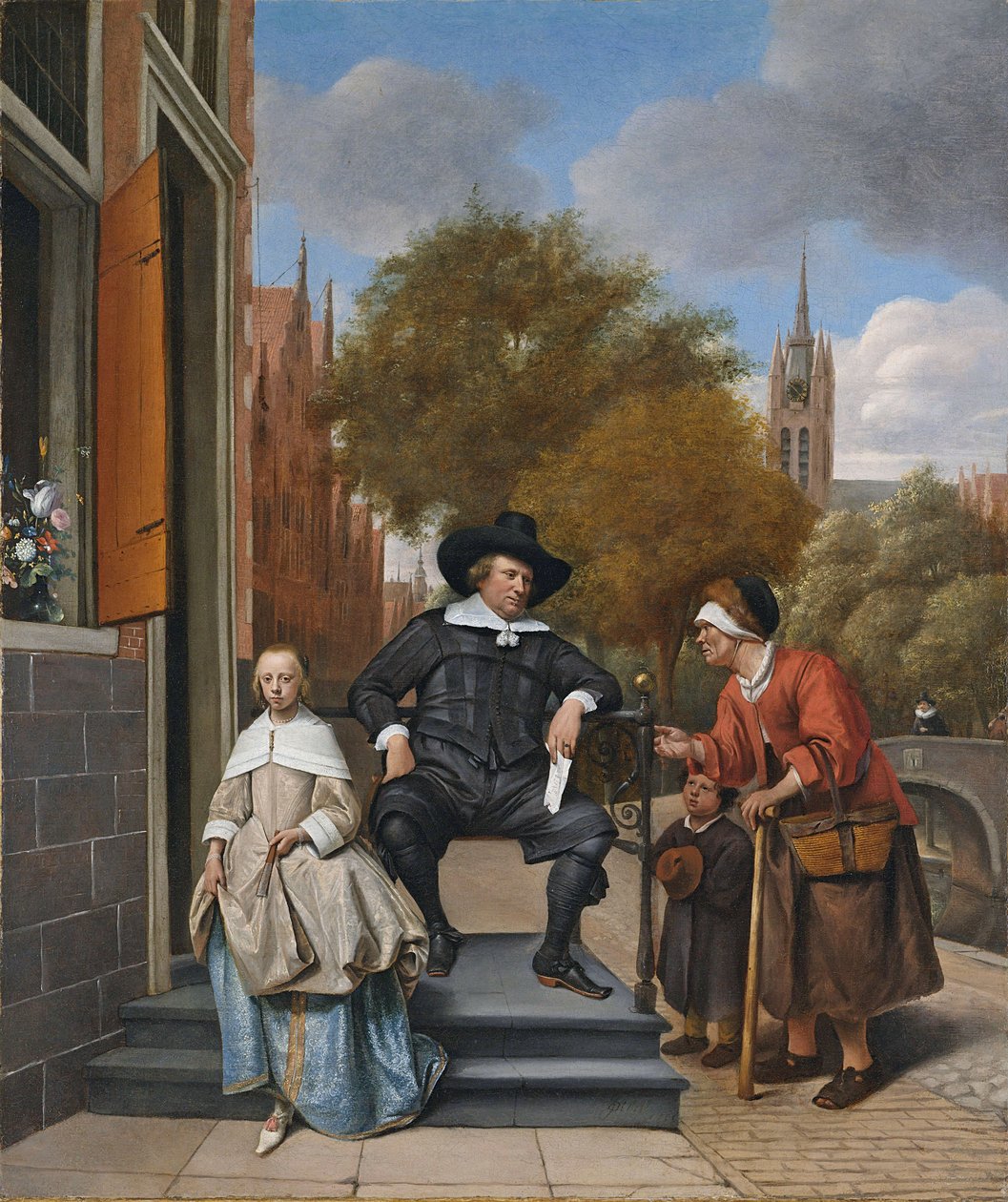 Borgeren i Delft og hans datter, 1655 av Jan Havickszoon Steen