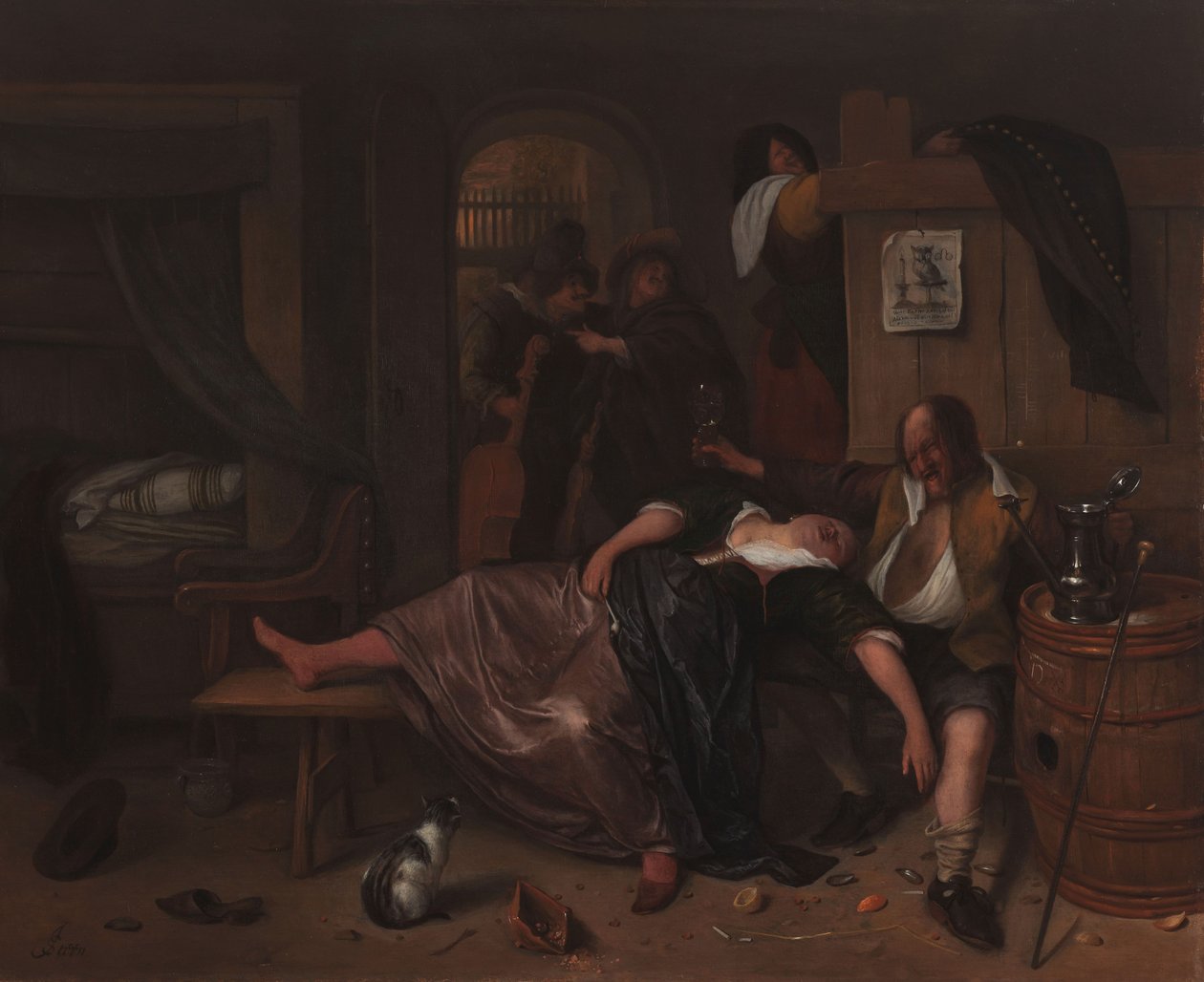 Det berusede paret, ca. 1655-65 av Jan Havickszoon Steen