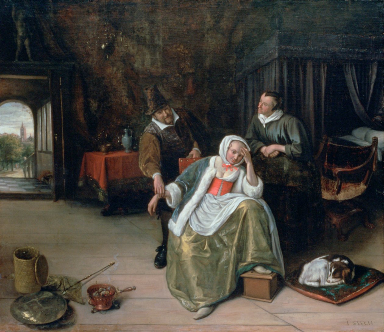 The Lovesick Maiden, c1660 av Jan Havickszoon Steen