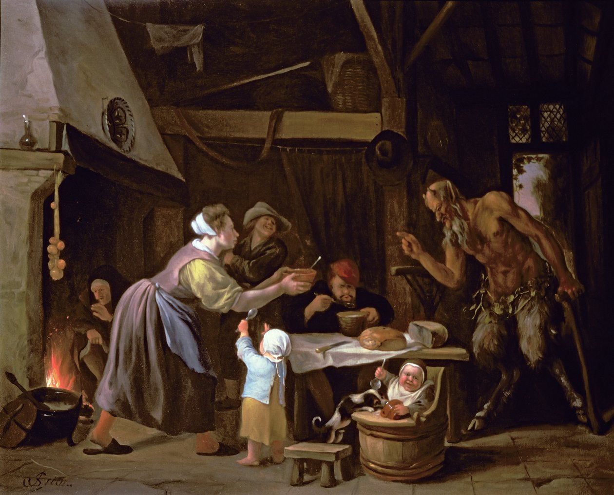 Satyrene og familien av Jan Havickszoon Steen