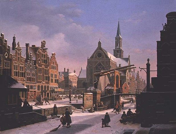 Byscene om vinteren av Jan Hendrik Verheyen