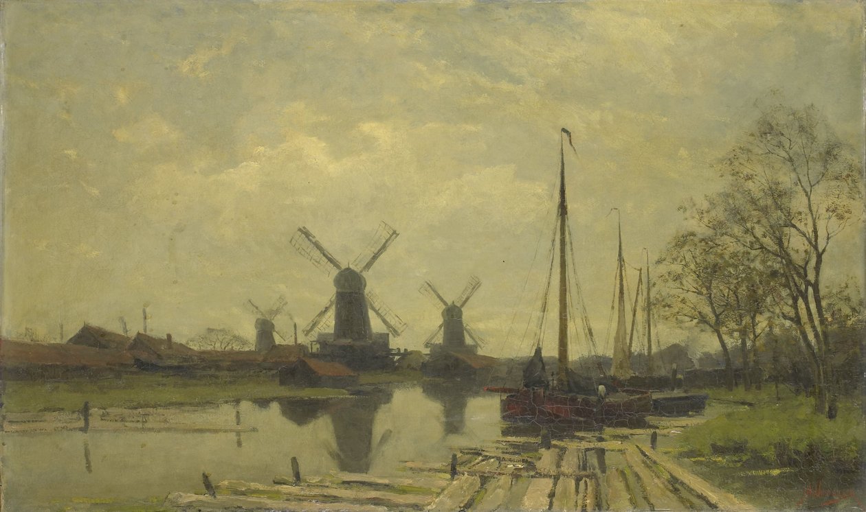 Vannvei nær Baarsjes, Amsterdam av Jan Hillebrand Wijsmuller