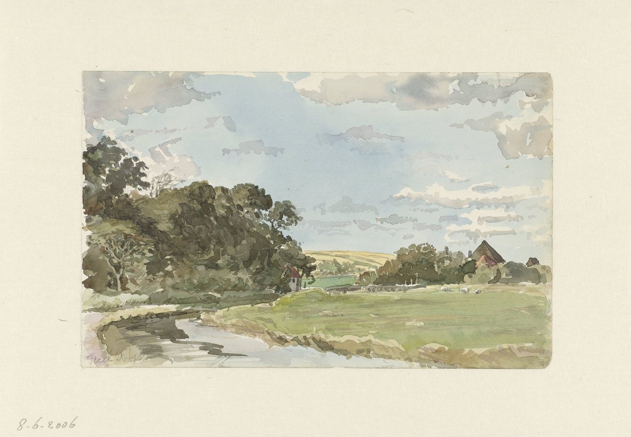 Landskap på Texel av Jan Hoynck van Papendrecht