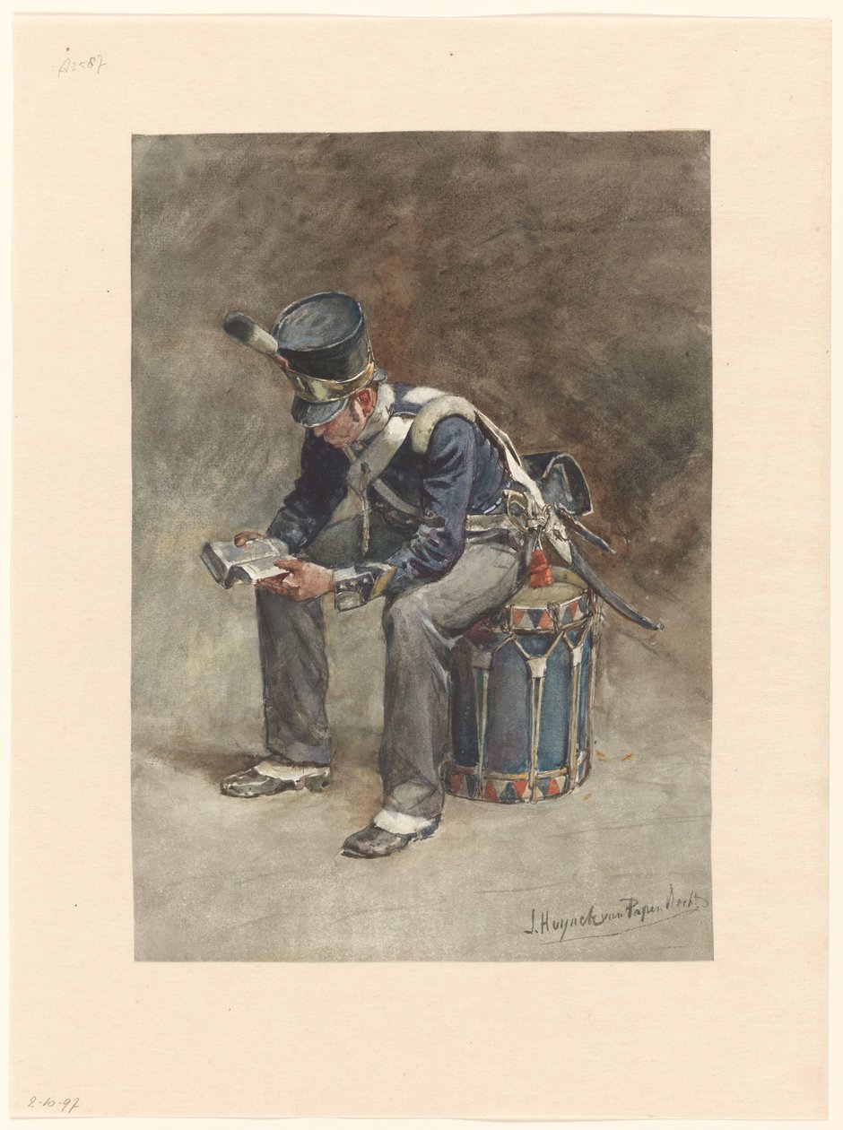 Sittende infanteri som leser tambour av Jan Hoynck van Papendrecht