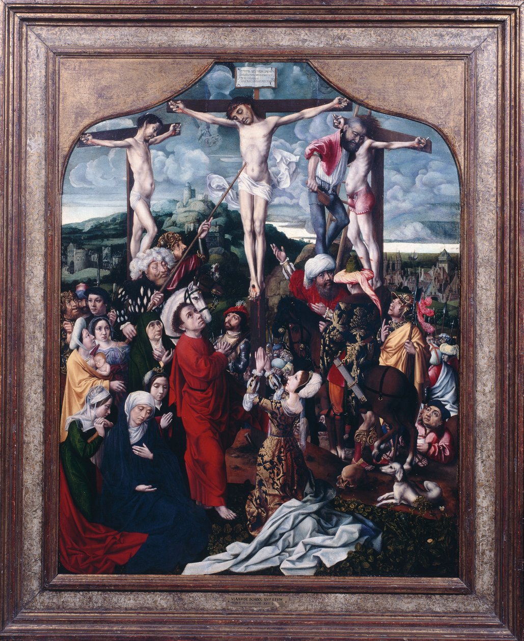 Golgata, ca. 1515-20 (olje på lerret) av Jan II Provost