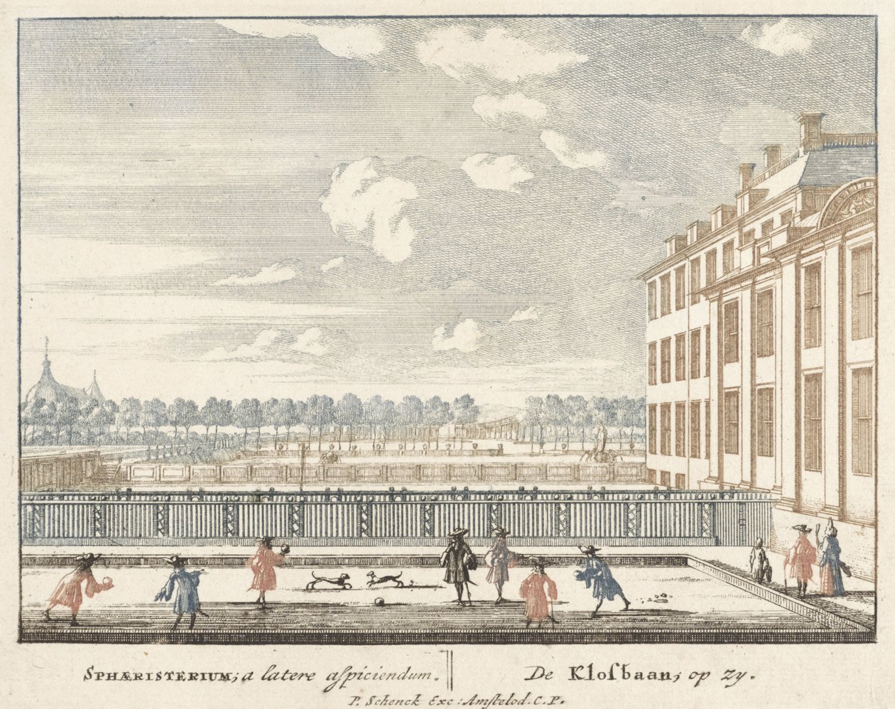 Game of Klosbaan på Het Loo-palasset, 1694-97 av Jan I van Call