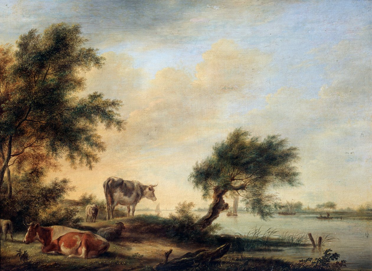 Landskap med flokk, 1700-tallet av Jan Jansson