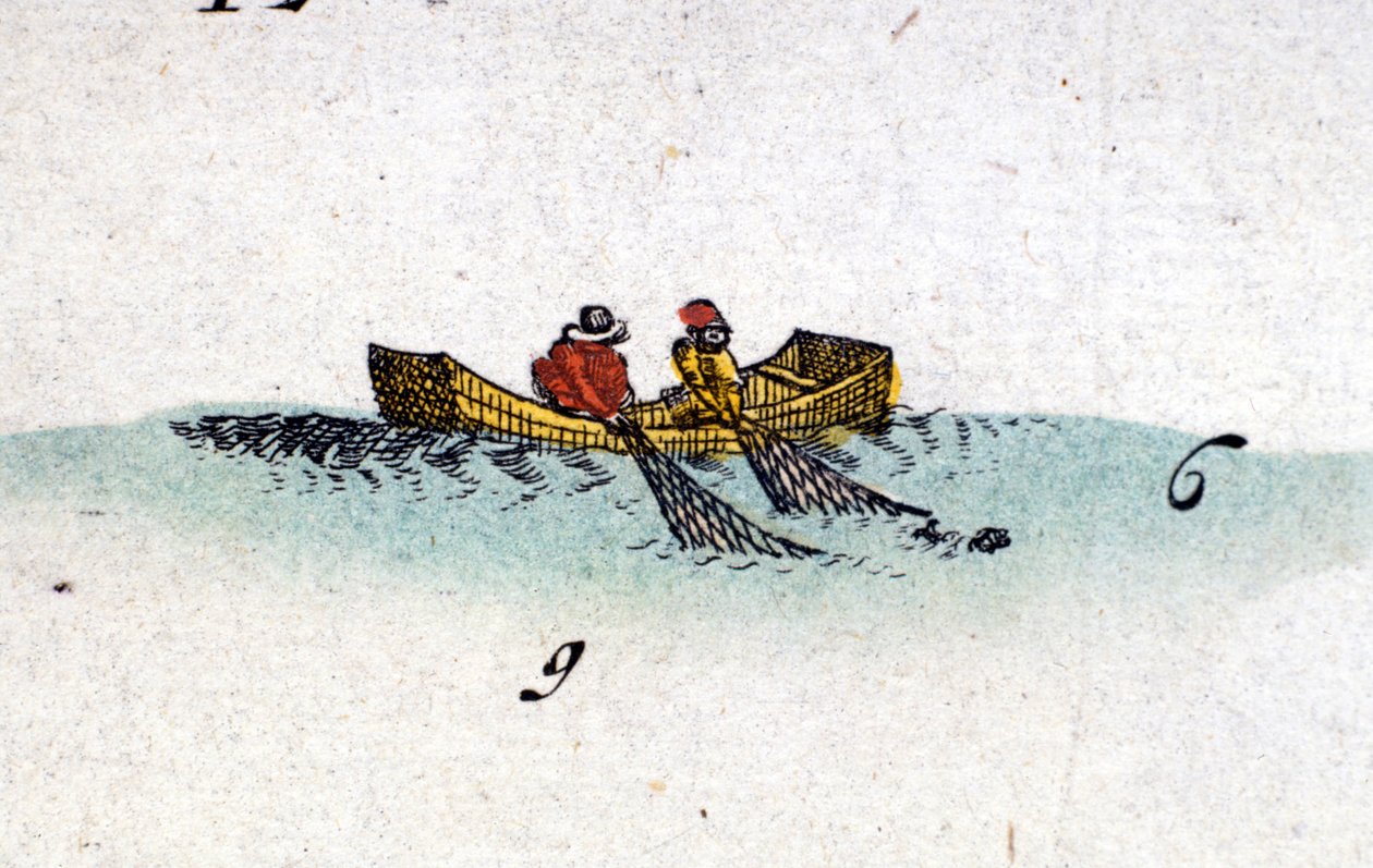 Sildefiskere fra Atlas of Jansson Janssonius av Jan Janssonius