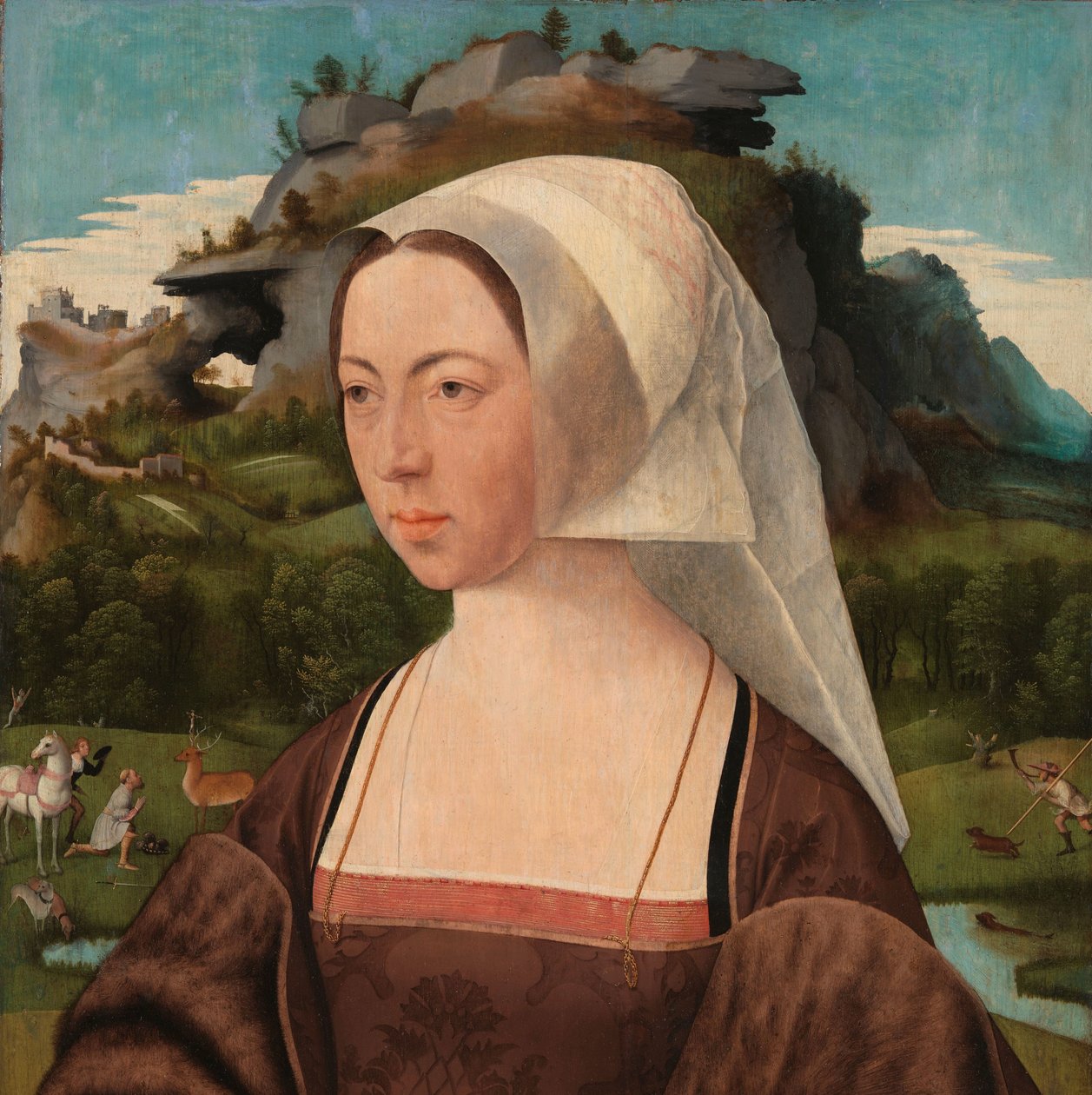 Portrett av en ukjent kvinne Portrett av en kvinne av Jan Jansz Mostaert