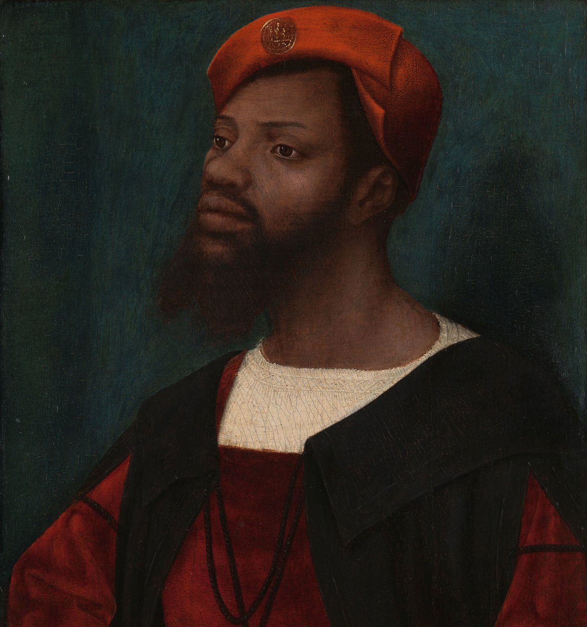Portrett av en ukjent mann Portrett av en afrikansk mann av Jan Jansz Mostaert