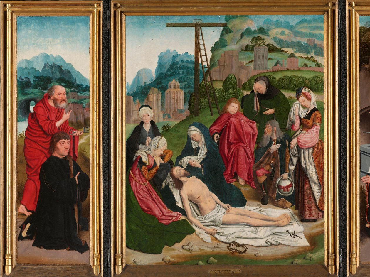 Triptyk med klagesangen av Jan Jansz Mostaert