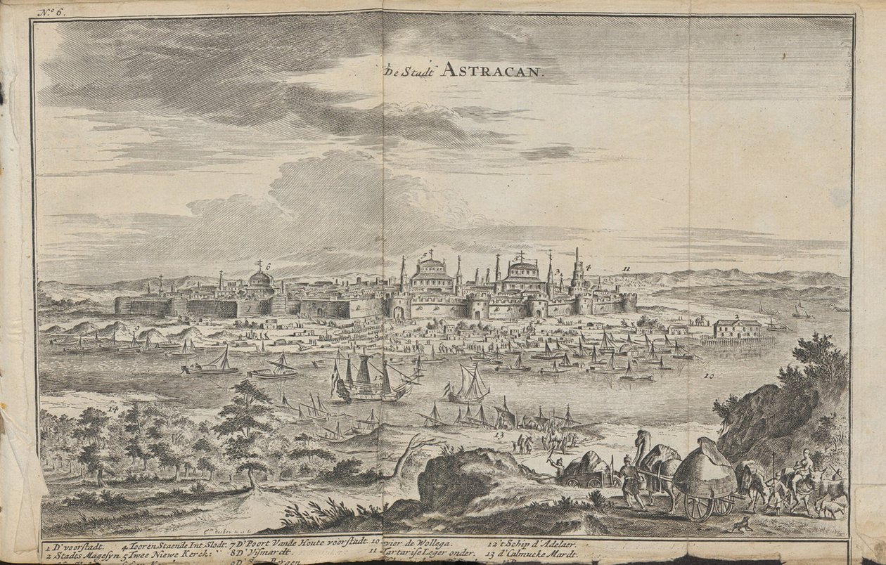 Astrakhan Fra: Three Remarkable Voyages, 1675 av Jan Jansz. Struys