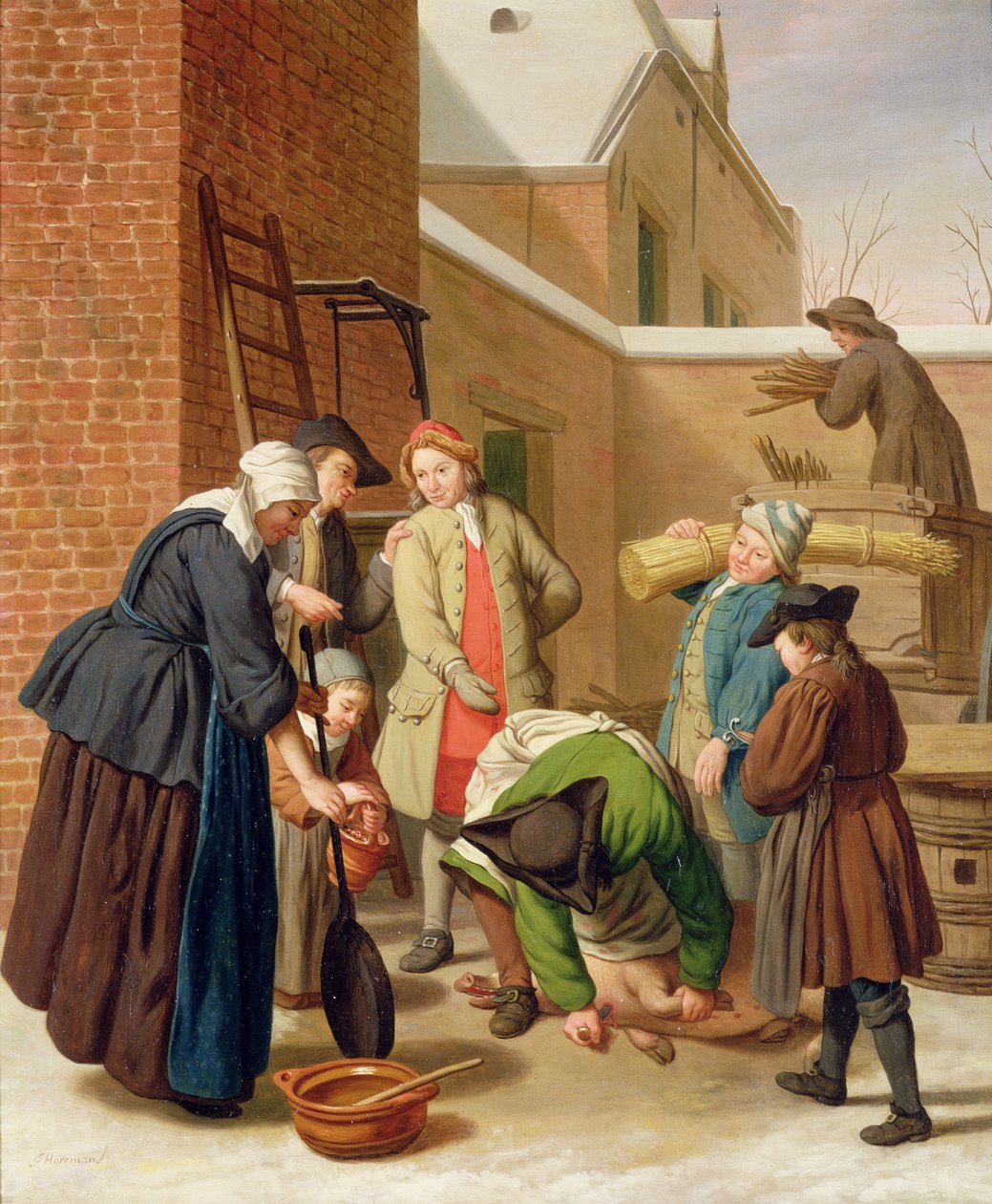 De fire årstidene, vinter (olje på lerret) av Jan Josef the Elder Horemans