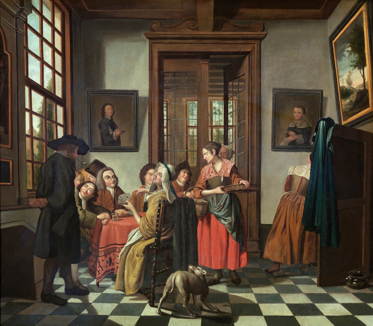 Kortspill (olje på lerret) av Jan Josef the Younger Horemans