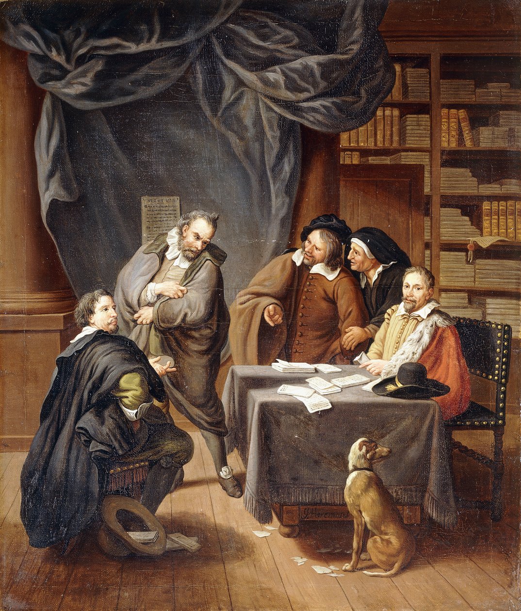 Utarbeidelse av bryllupskontrakter, av Jan Josef the Younger Horemans
