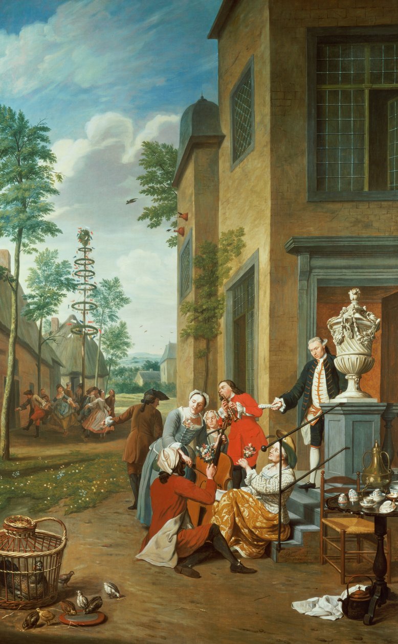 Villageers Merrymaking (en av en serie på fire) av Jan Josef the Younger Horemans