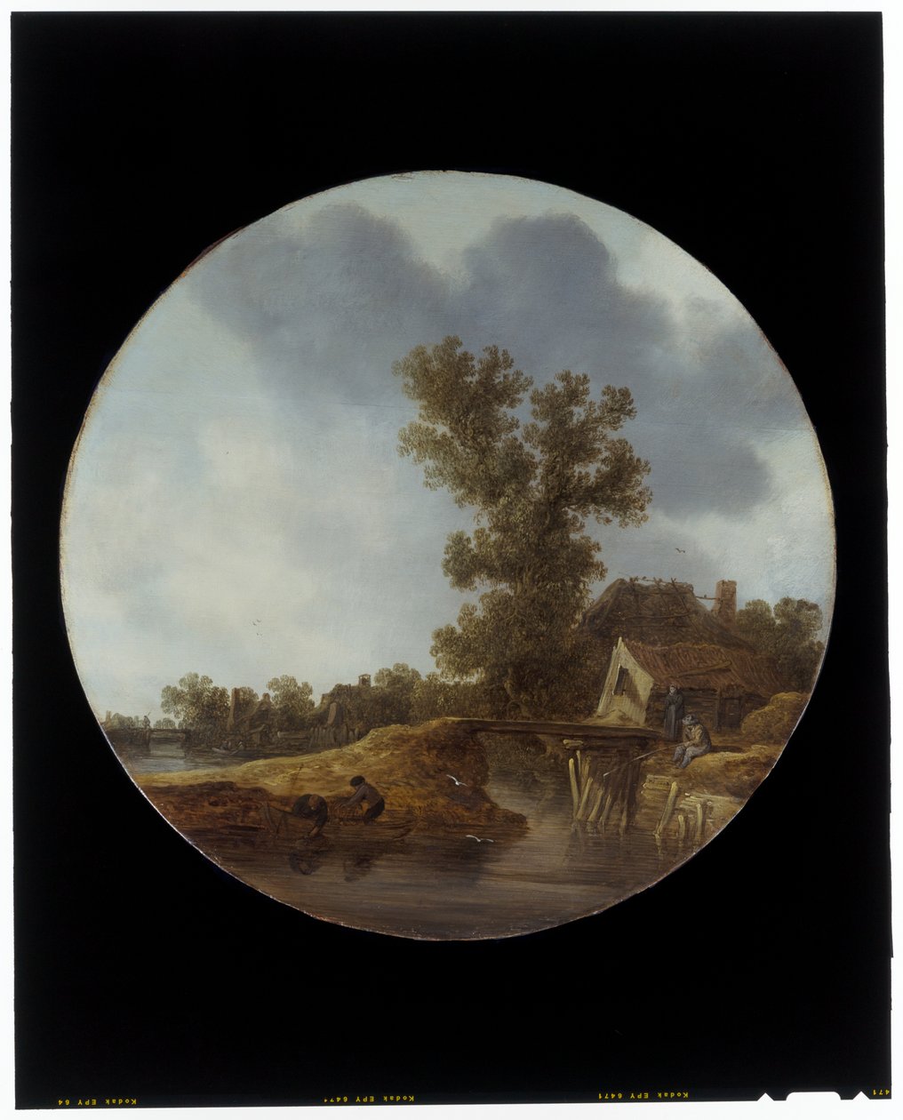 Et elvelandskap med sportsfisker av Jan Josephsz van Goyen