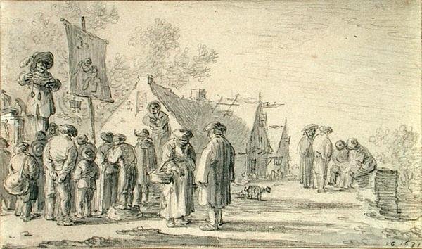 En landsbyscene av Jan Josephsz van Goyen