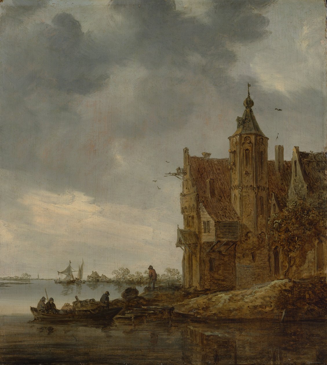 Landsted nær vannet, 1646. av Jan Josephsz van Goyen