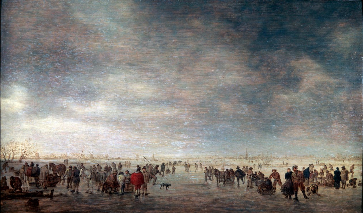 Skøyteløpere, 1641. av Jan Josephsz van Goyen
