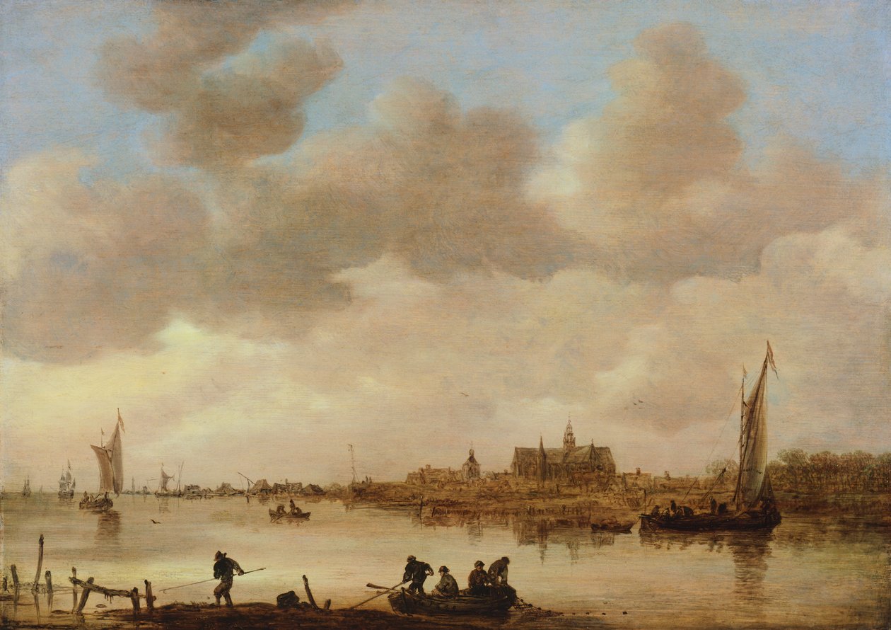 Landskap, av Jan van Goyen (1596-1656) av Jan Josephsz van Goyen