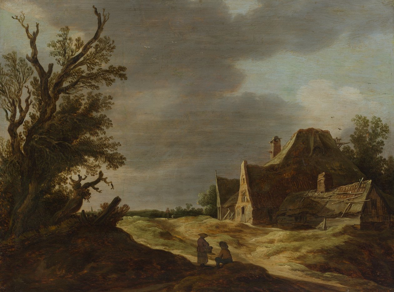 Sandy Road med et gårdshus, 1627. av Jan Josephsz van Goyen