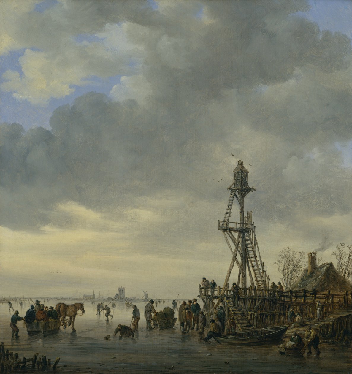 The Landing Stage (olje på lerret) av Jan Josephsz van Goyen