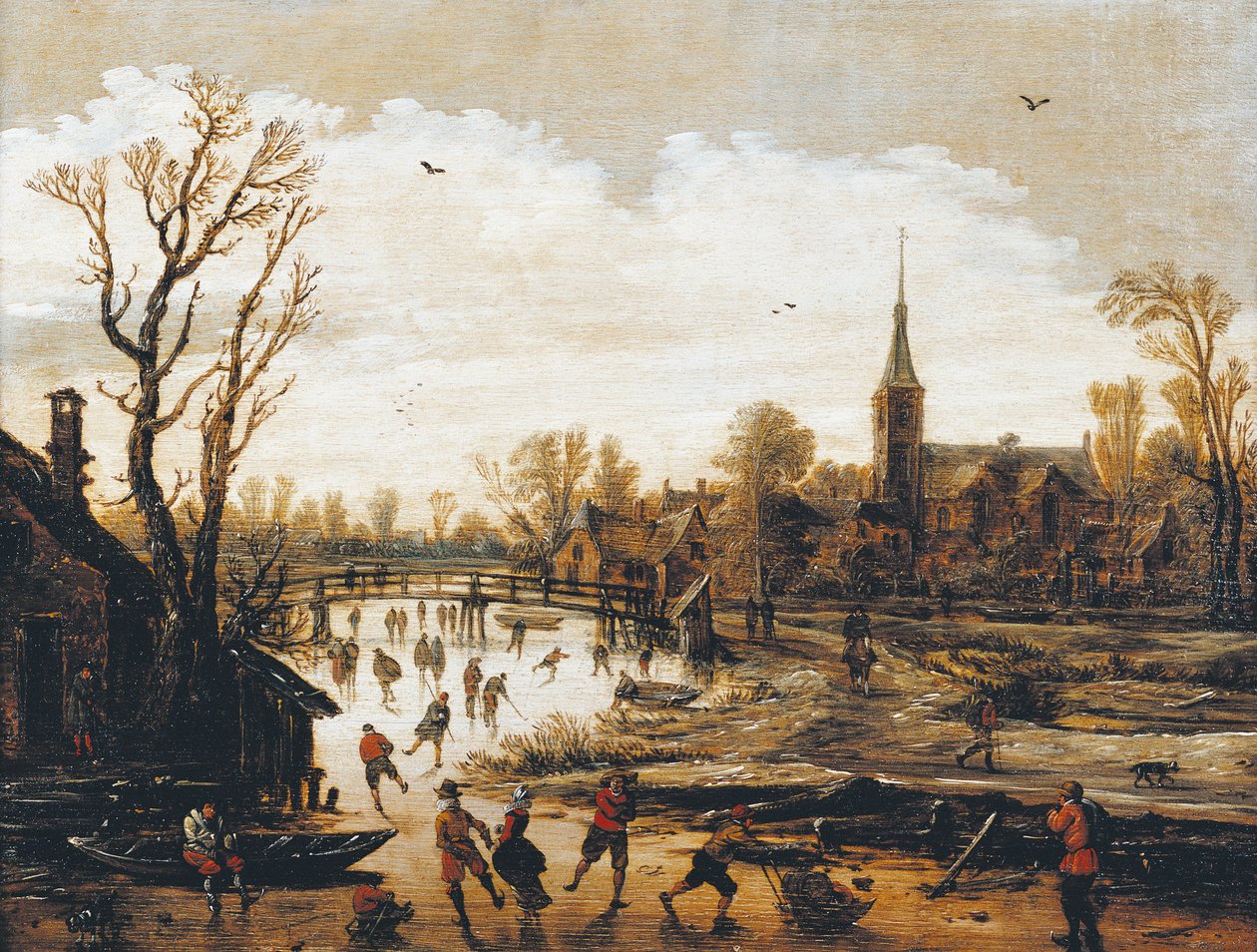 Skaterne, av Jan van Goyen (1596-1656) av Jan Josephsz van Goyen