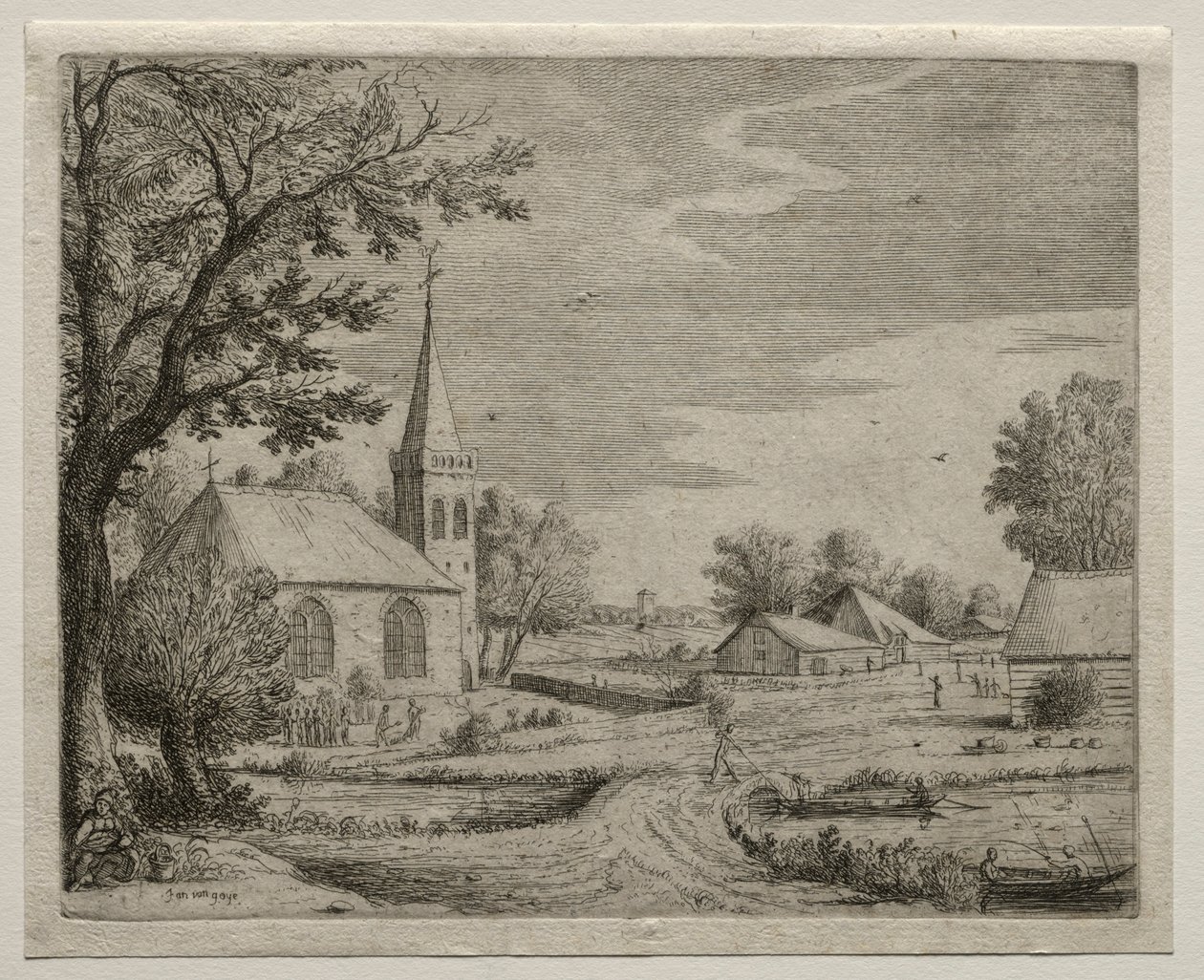Landsbykirken. av Jan Josephsz van Goyen