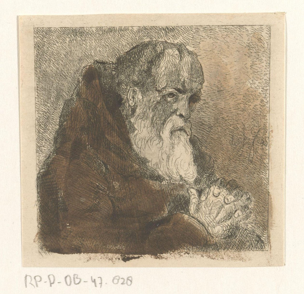 Bedende munk av Jan Karel Jacob de Jonge