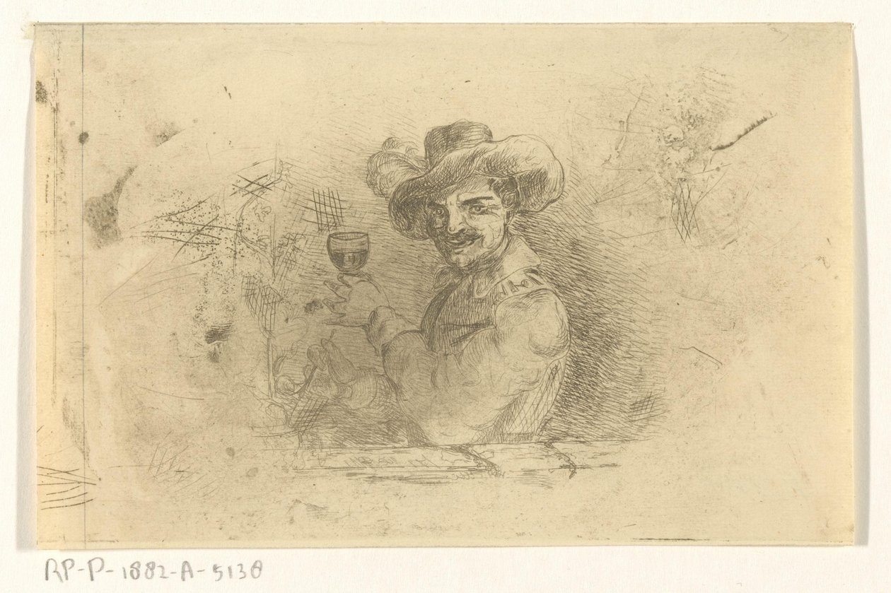 Soldat med hevet glass av Jan Karel Jacob de Jonge