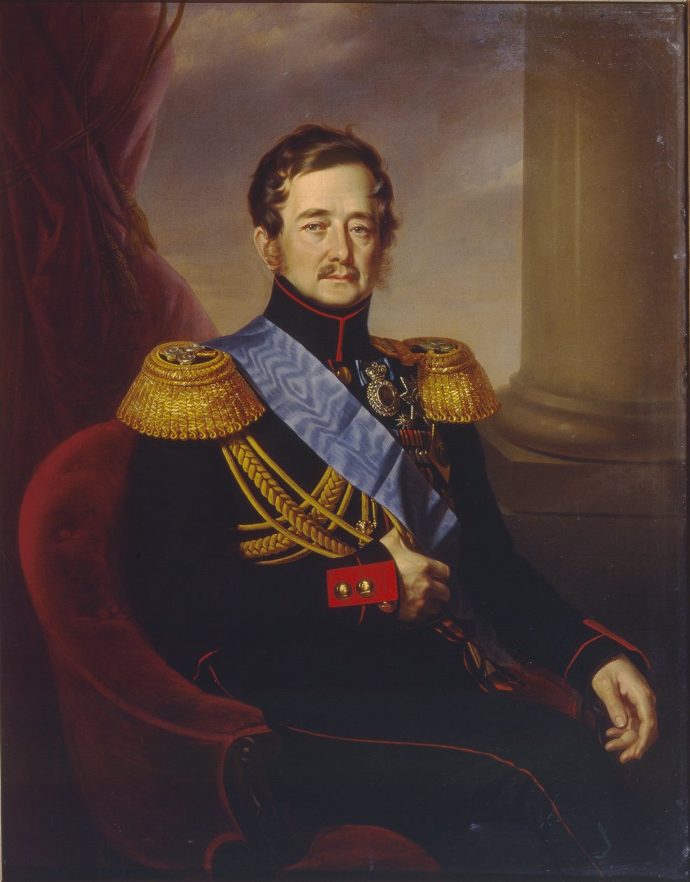 Portrett av Ivan Fyodorovich Paskevich, greve av Erivan, visekonge av kongeriket Polen, 1845 av Jan Ksawery Kaniewski