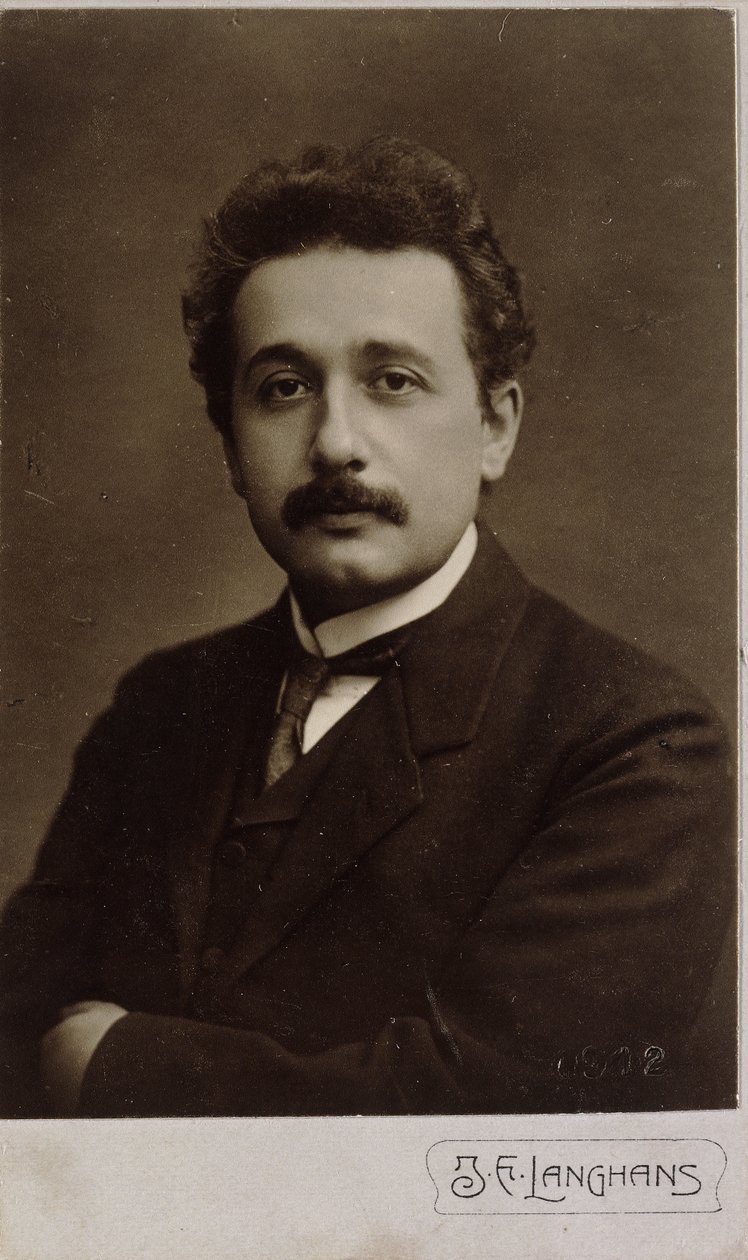 Carte-de-visite-portrett av Albert Einstein tatt i Praha i 1912, 1912 av Jan Langhans