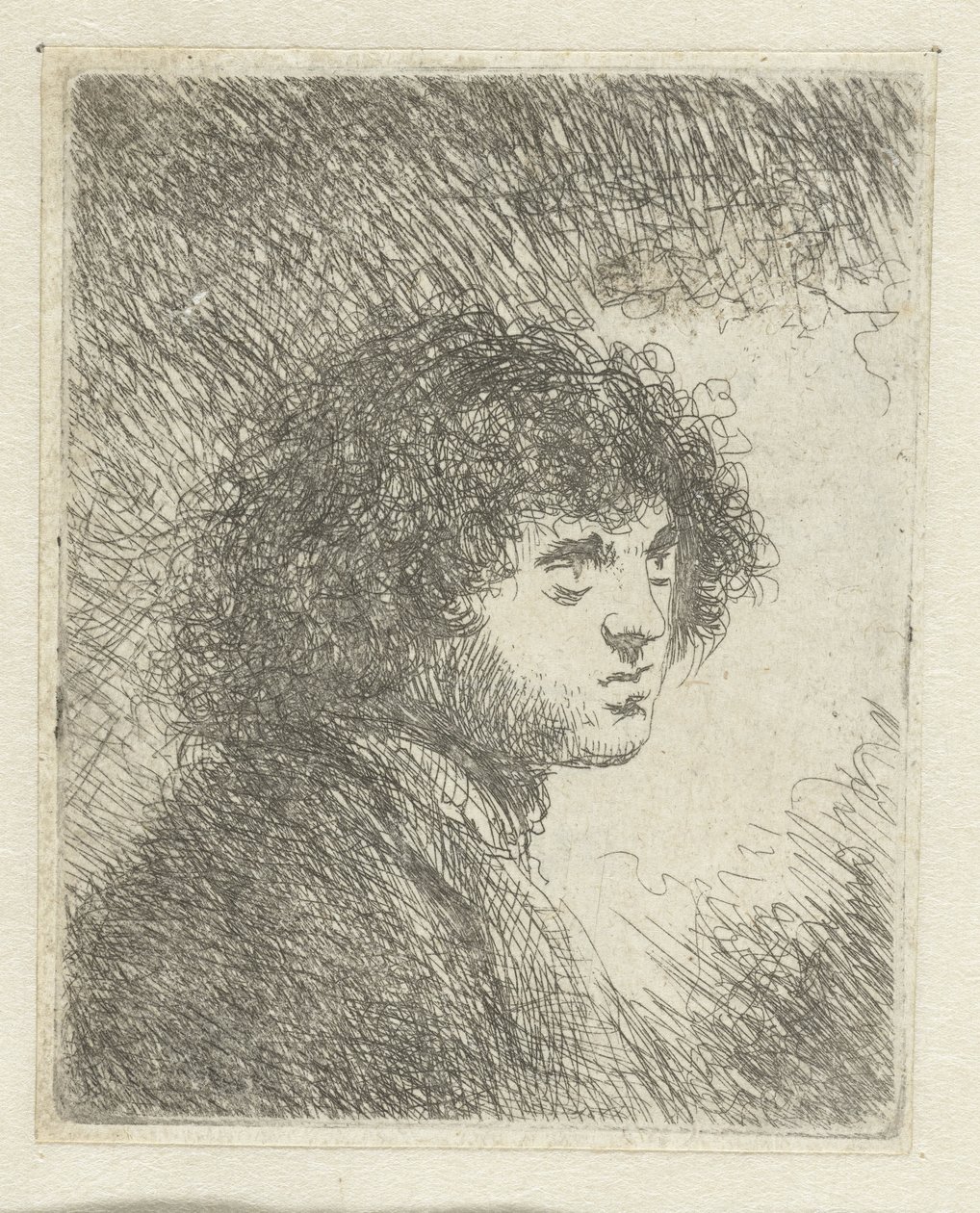 Brystbilde av en ung mann av Jan Lievens