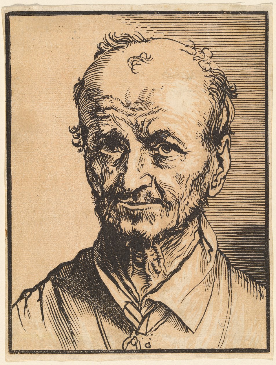 Byste av en skallet mann av Jan Lievens