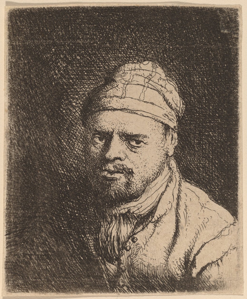 Byste av en kokk med lue av Jan Lievens