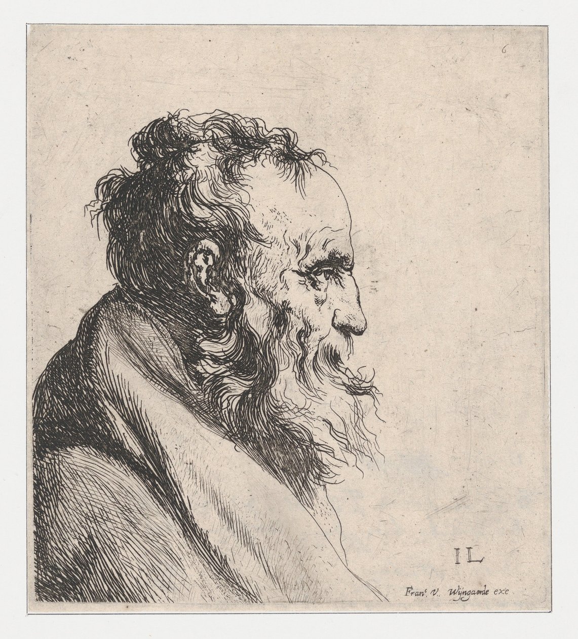 Byste av en gammel mann av Jan Lievens