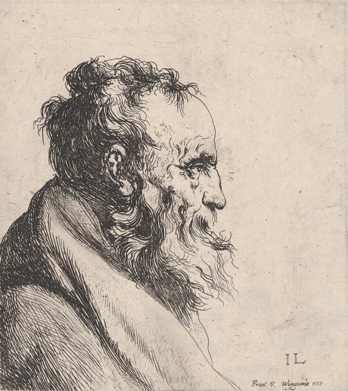 Byste av en gammel mann, 1620-74. av Jan Lievens