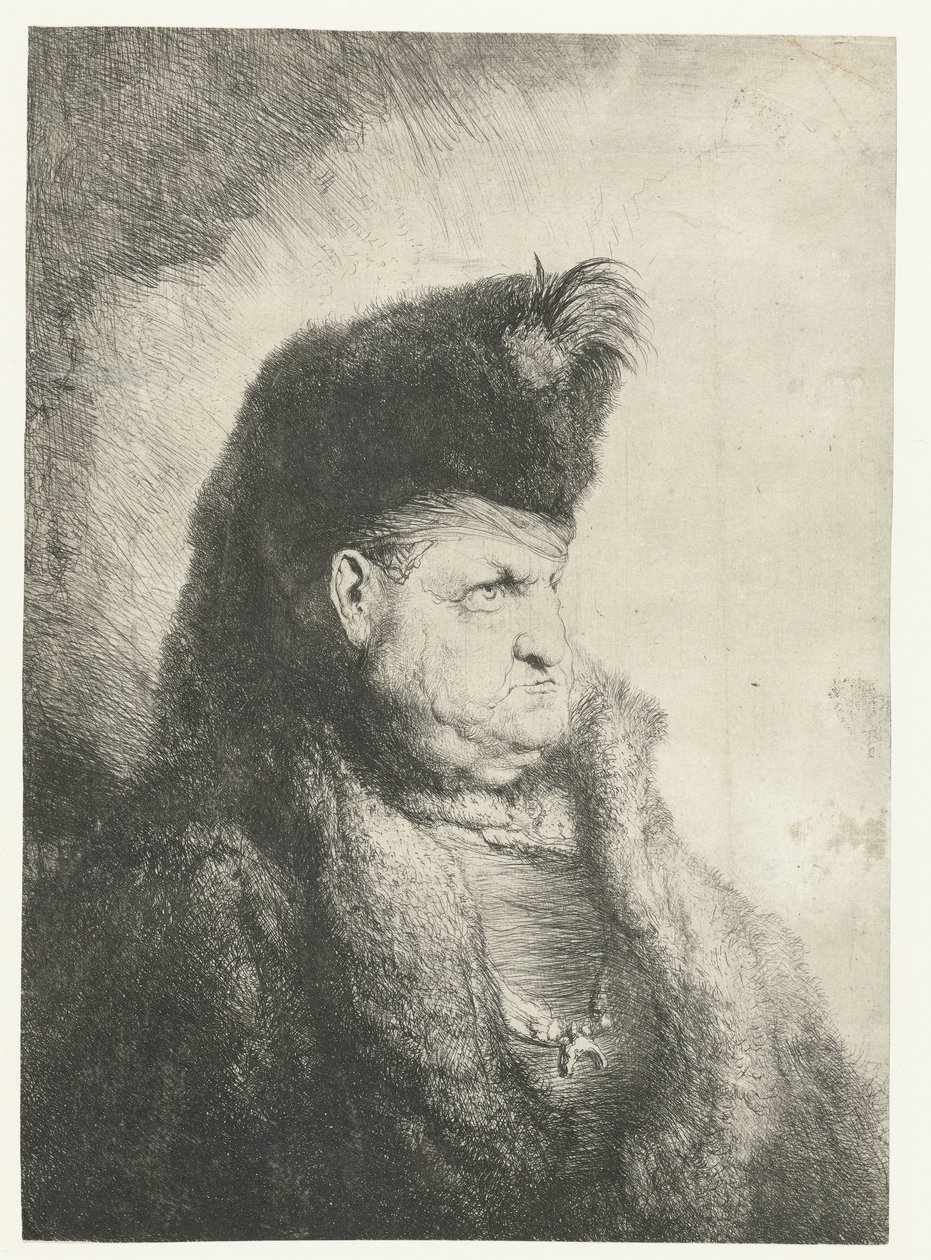 Byste av en orientaler med en pelshatt av Jan Lievens
