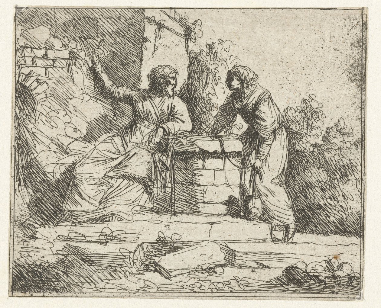 Kristus og den samaritanske kvinnen av Jan Lievens