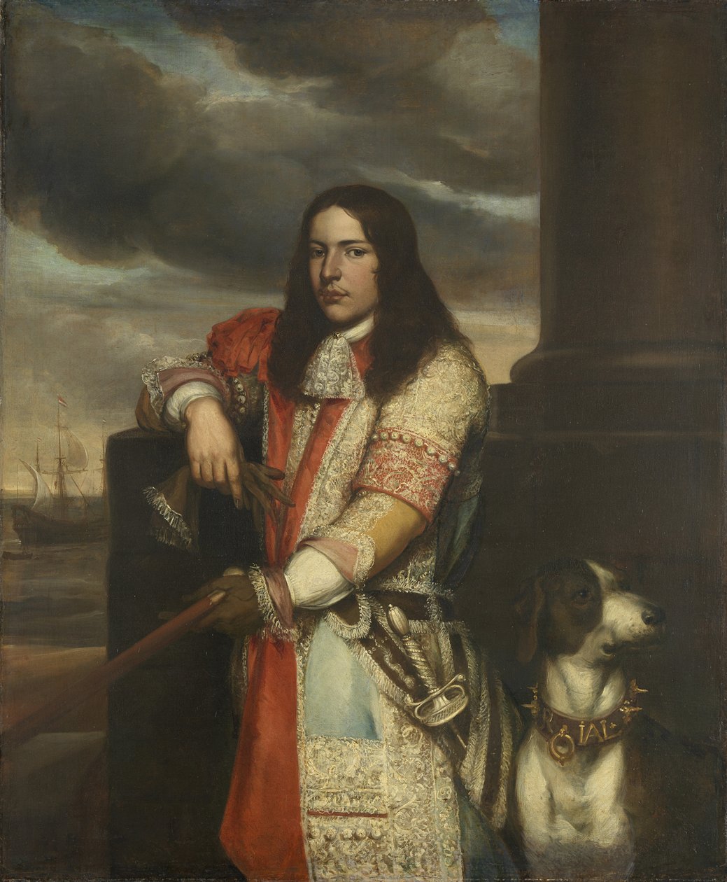 Engel de Ruyter 1649-1683, nederlandsk viseadmiral, 1680 av Jan Lievens